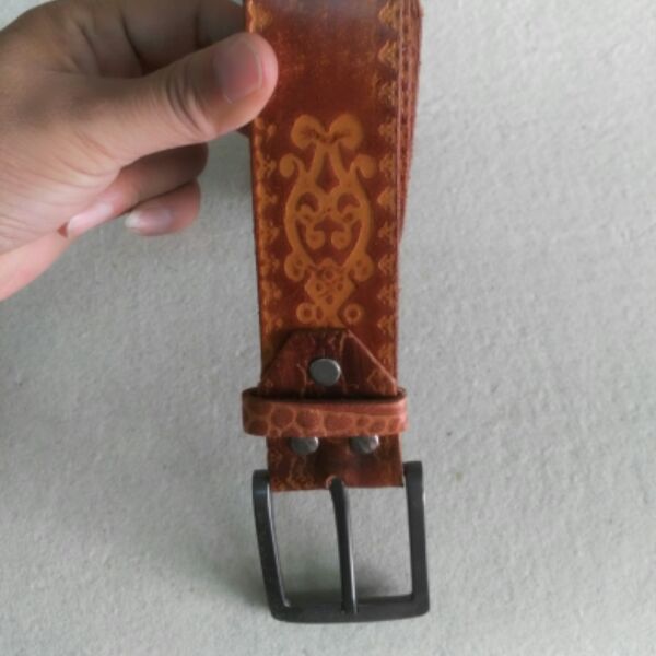 Mongolian Cow Leather Belt Head Layer Pure Bull Leather Men Lengthened Belt Retro Casual Denim Jeans Belt