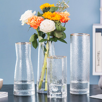 Day series hammered small transparent glass vases minimalist creative hydropony floral floral floral fuguier Fuexpensive bamboo Flowers Bottle Pendulum