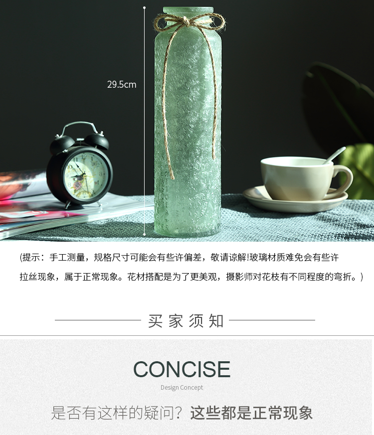 Bình thủy tinh sáng tạo trang trí phòng khách ánh sáng sang trọng hoa băng bình nổi chữ thủ công bình hoa khô hoa cắm hoa - Vase / Bồn hoa & Kệ bình trồng cây thủy sinh