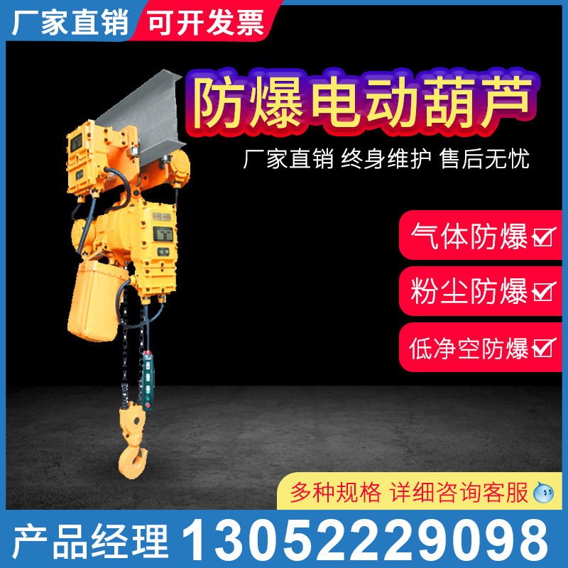 Ring chain explosion-proof electric crane 220v380v explosion proof 1 ton 1 ton 2 ton 2 ton 5 ton 5 ton 10 ton 10 ton hanger