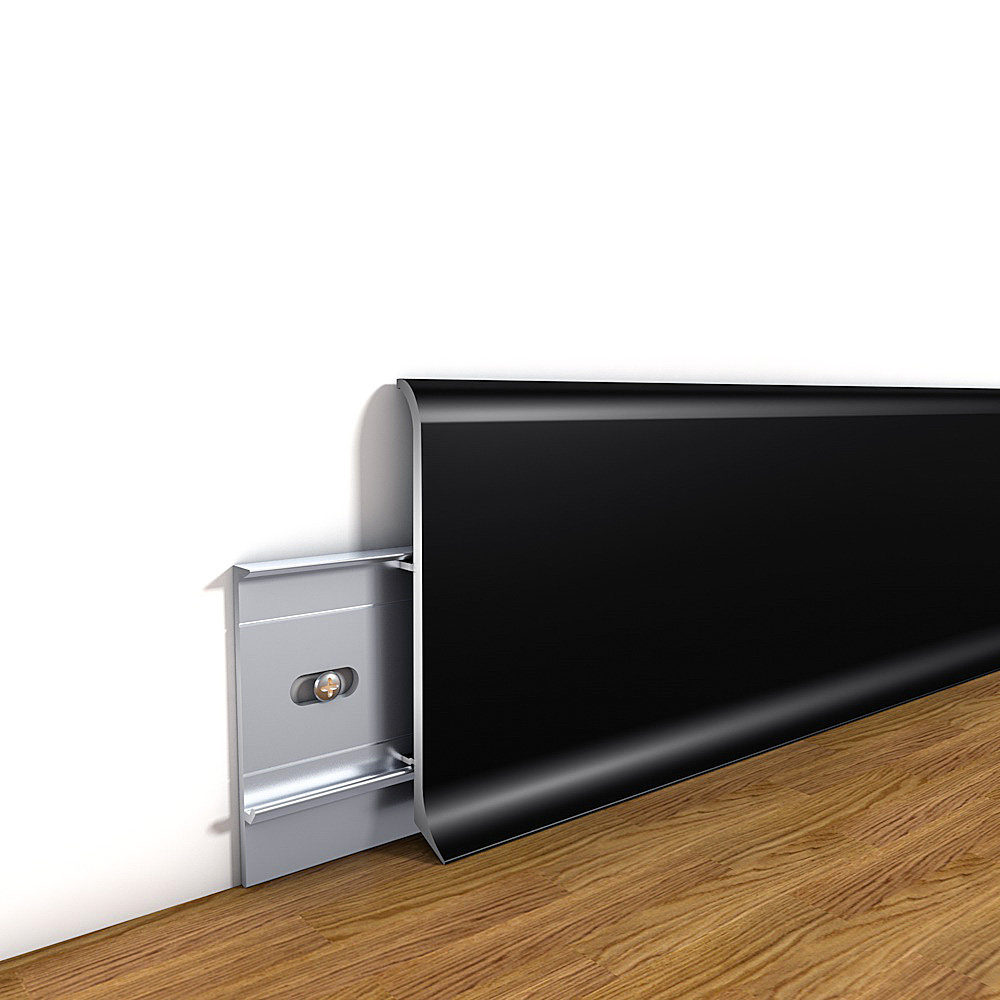 Aluminum alloy baseboard 6 cm 8cm stainless steel thickened floor Angle line ceramic tile ultra-thin simple affixed floor line