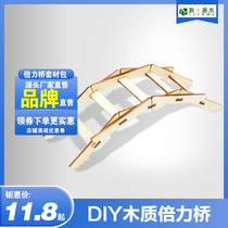 DIY double force bridge model assembly science experiment Parent-child interactive toy