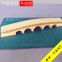 Bridge assembly diorama puzzle handmade DIY Wooden parent-child interactive toy Five-hole arch bridge kit