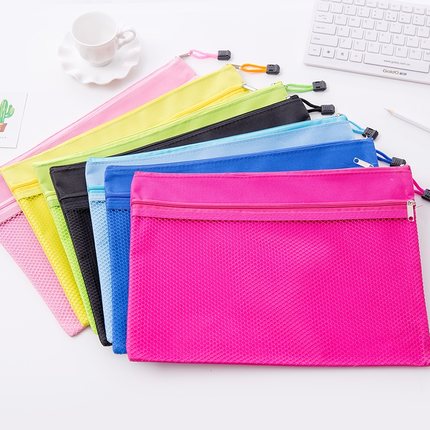 a4文件袋帆布透明多层小清新学生商务多功能