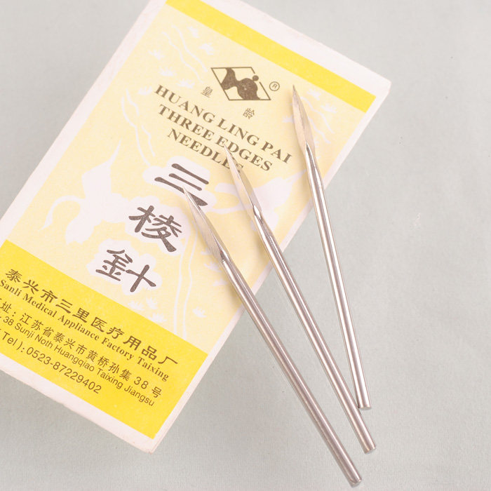 Stainless steel triangular needle Mitsubishi pin acne Acne Cosmetic Institute tools to put blood needling acupuncture-needle large trumpet