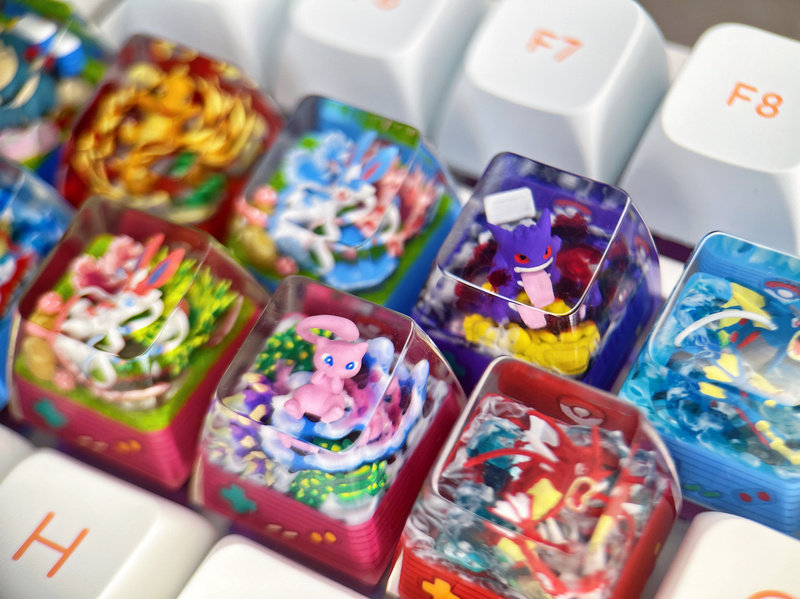 Pokémon Resin Personalized Keycaps for Mechanical Keyboards, Translucent Sa Profile Pokémon Resin Personalized Keycaps for Mechanical Keyboards, Translucent Sa Profile
