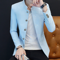 Suit mens small suit slim Korean version of mens jacket handsome stand-up collar young students trend casual suit