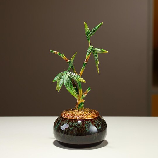 Die aufsteigenden Bambusornamente sind eine gute Dekoration für den Wohnzimmereingang, den TV-Schrank, den Bürotisch und den Umzug in ein neues Zuhause