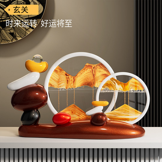 Время летит как река, картины с эффектом песка для гостиной, прихожей, тумбы под телевизор, винного шкафа, роскошные декорации для дома, офиса.