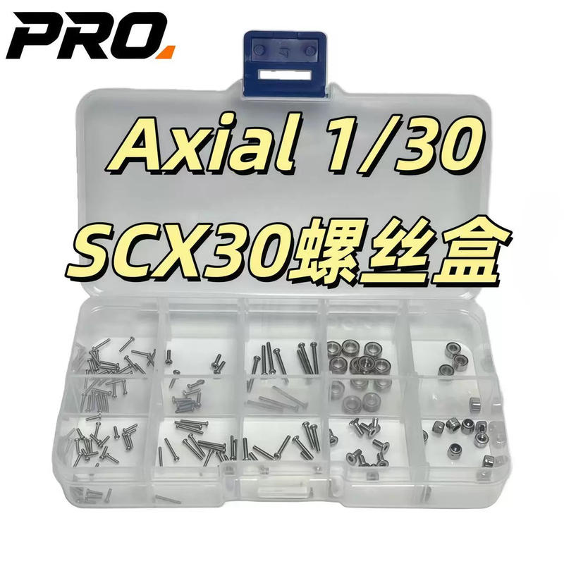 Pro Rc Model Car Accessories Axial 1/30 Scx30 Screw Box Stainless Steel Screws Nuts Bearing Box