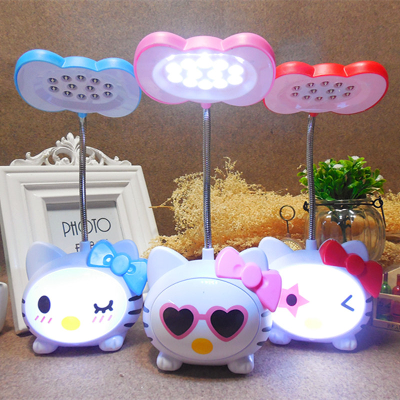 Bedroom bedside lamp rechargeable mini folding cute cartoon LED small table lamp creative children's reading night light