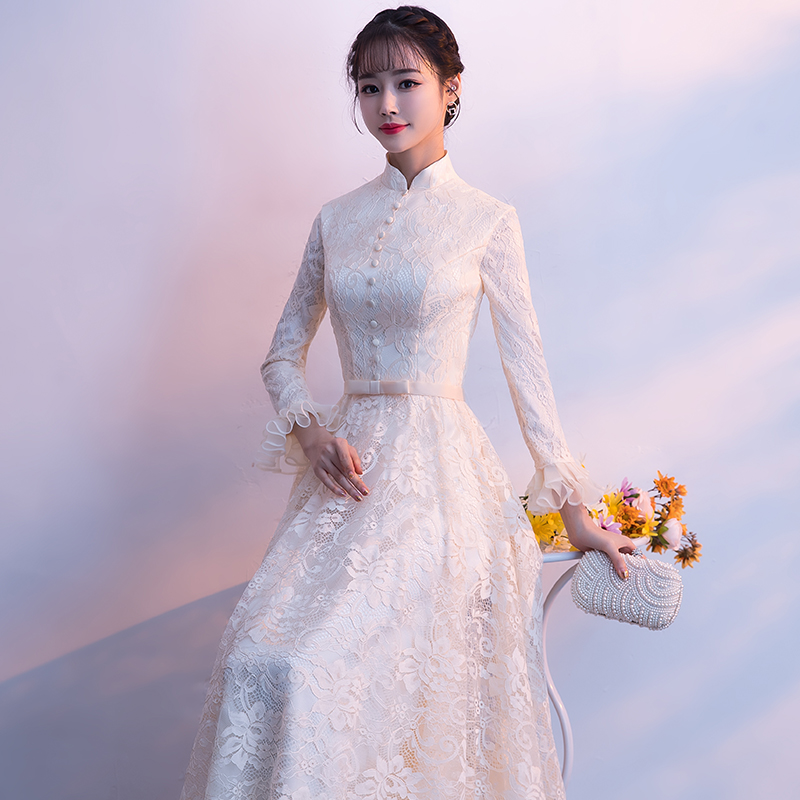 Robe de soirée manchon de cloche - Ref 3213764 Image 3
