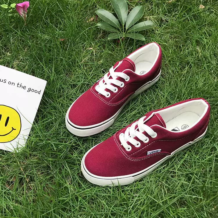 Mùa hè 2019 mới giày vải màu đen nữ sinh viên Hàn Quốc giày đế bằng giày vải hoang dã Harajuku ulzzang - Plimsolls