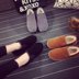 Booties giày của phụ nữ tuyết khởi động mùa thu và mùa đông của phụ nữ khởi động Hàn Quốc phiên bản cộng với nhung ấm đáy phẳng đặt chân một bàn đạp bánh mì giày thủy triều Giày ống