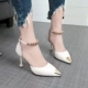 2018 hè mới châu Âu và Mỹ baotou stiletto thời trang giày thời trang mỏng từ khóa chic chic sandal nữ