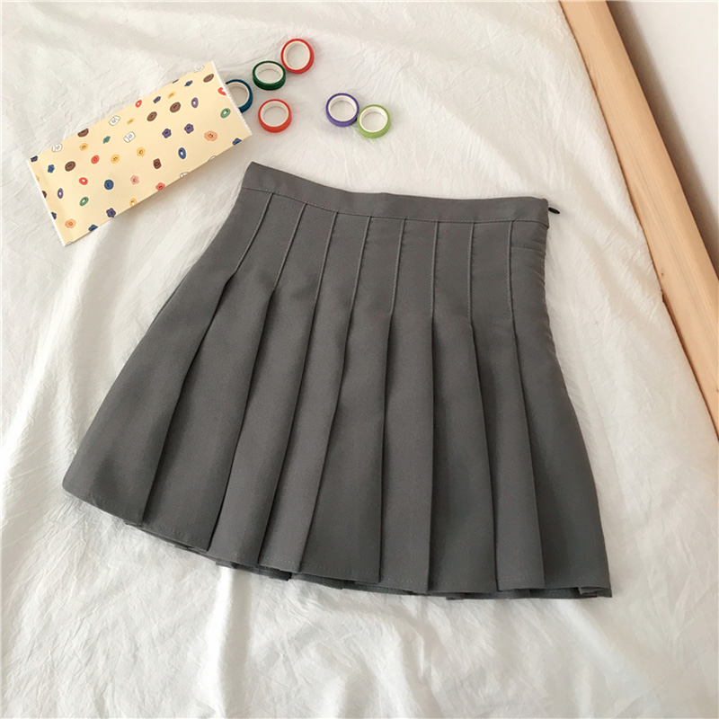 Váy cô gái mùa hè ăn mặc 2020 New Junior High School phiên bản Student Hàn Quốc A-từ lưng cao váy pleated váy