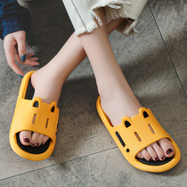 Sanders and slippers female summer home non-slip indoor couple home a cute cartoon bathroom bath slippers non-slip male