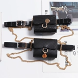 Tide, черная поясная сумка, маленькая цепь, ремешок для сумки, маленький костюм, юбка, ремень, сумка через плечо, популярно в интернете