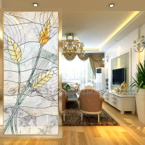 Modern minimalist art glass TV background wall Partition screen Aisle entrance Home improvement living room flower box