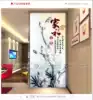 Private custom art glass Handmade exquisite carved entrance partition home screen Magnolia home and rich