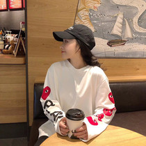 2021 autumn and winter New Base shirt Japanese Tide brand arms love men and women tide cotton loose long sleeve T-shirt women