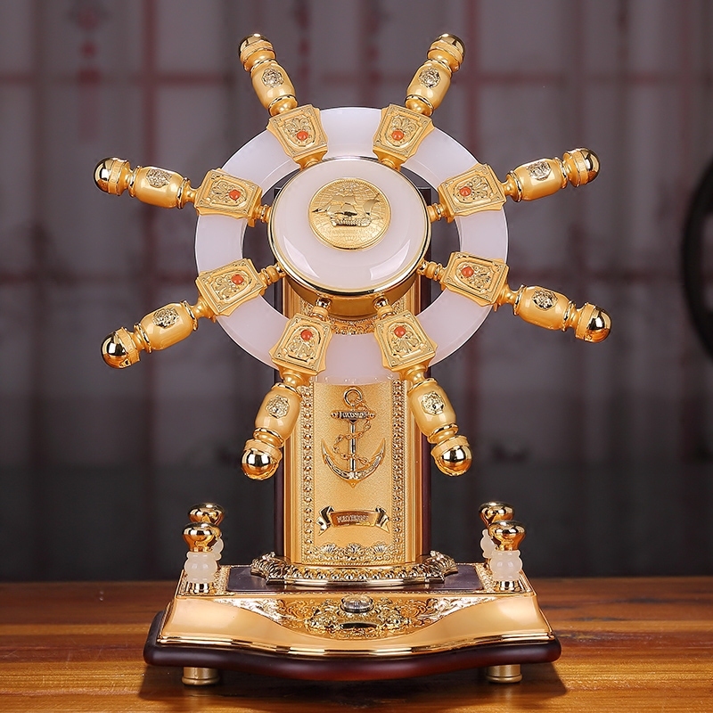 High-End Pilot Steering Wheel Ornament, Boss Leader Office Desk Decoration, Creative Opening Housewarming Gift