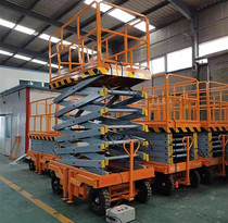 4-20 m mobile lift four-wheel scissor aerial work vehicle maintenance platform electric hydraulic lift