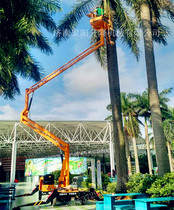 Diesel crank lift street light billboard installation 360-degree rotating aerial work vehicle electric hydraulic ladder