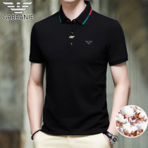 Chiamania solid color short sleeve T-shirt men Cotton lapel polo shirt top high end fashion fashion fashion fashion brand mens clothing