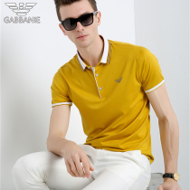 Chiamania summer mercerized cotton lapel short sleeve T-shirt men Middle-aged business casual polo shirt tide menswear