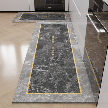 Kitchen floor mat, anti-slip, oil-absorbent, doorway stain-resistant