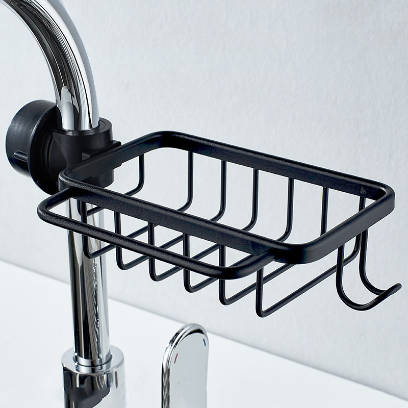 Tap Racks Space Aluminum Kitchen Drain Basket Dishwashing Pool Put Rag Sponge Brushed White Cloth Containing Layer Racks