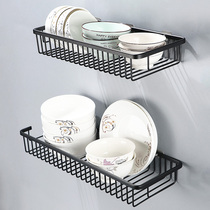 Kitchen dishes storage rack space aluminum rack hanging wall wall mounted small mini drain rack bowl rack hanging basket