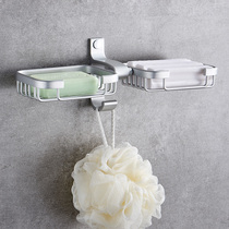 Wall soap box soap holder non-perforated soap box strong fertilizer cover box suction cup soap rack wall-mounted wash soap drag