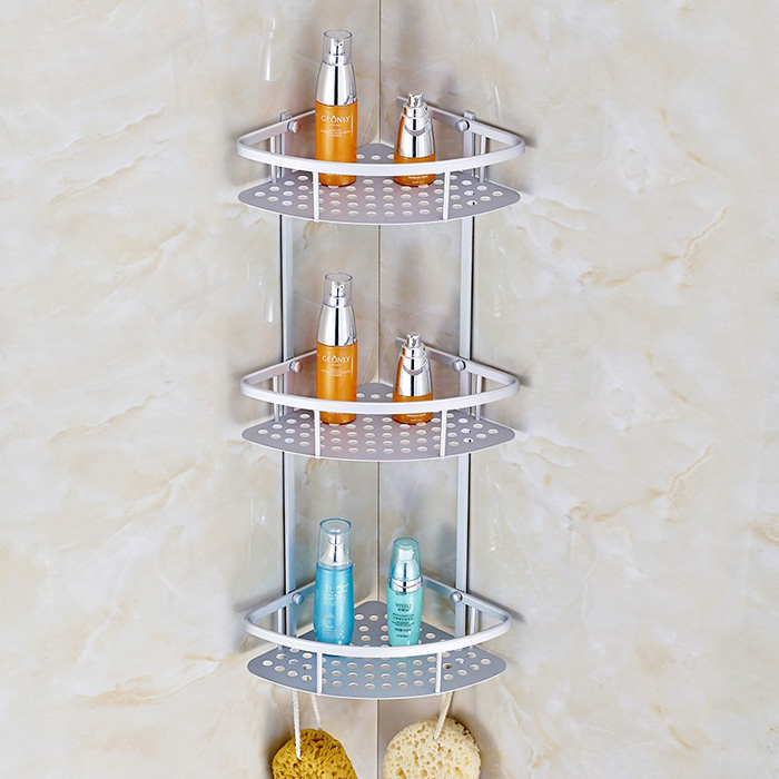 Bathroom Shelving Corner Tripod dressing room 3 Three floors wall-mounted bathroom toilet bath Supplies shelf