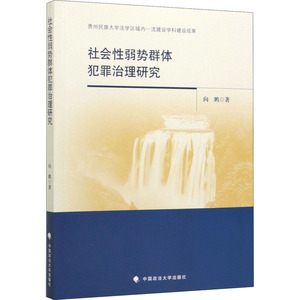 社会性弱势群体犯罪治理研究 向鹏 著 法学理论 社科 中国政法大学出版社