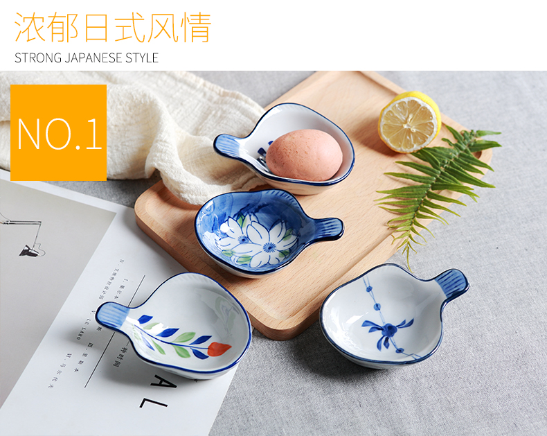 Disc ceramic household utensils with irregular condiment Disc Disc vinegar pickled side dish flavor dish creative snack dishes