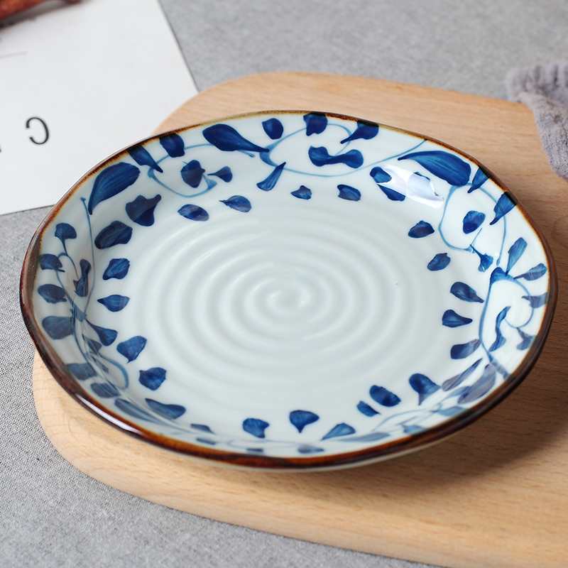 Japanese ceramic plate hot dish dish dish dish irregular number plate household dish of creative SaPan dishes