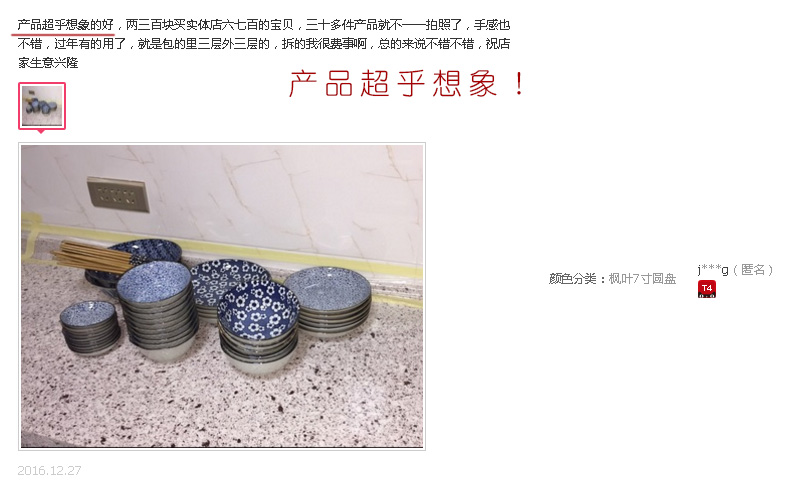 Jingdezhen Japanese ceramics tableware suit 8 inches dish dish dish dish creativity under the glaze color household dumpling dish