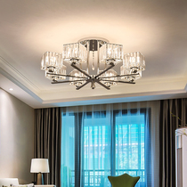 Living room lamp 2021 new modern simple light luxury crystal lamp crystal chandelier living room chandelier round lamp