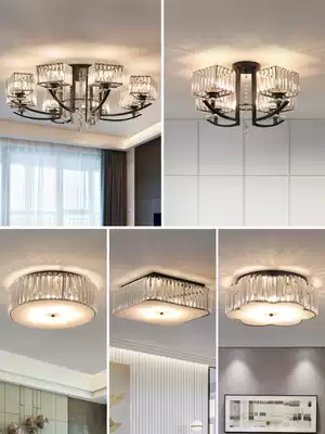 Package 2021 New chandelier package lamp set combination round crystal chandelier living room lamp whole house lamp