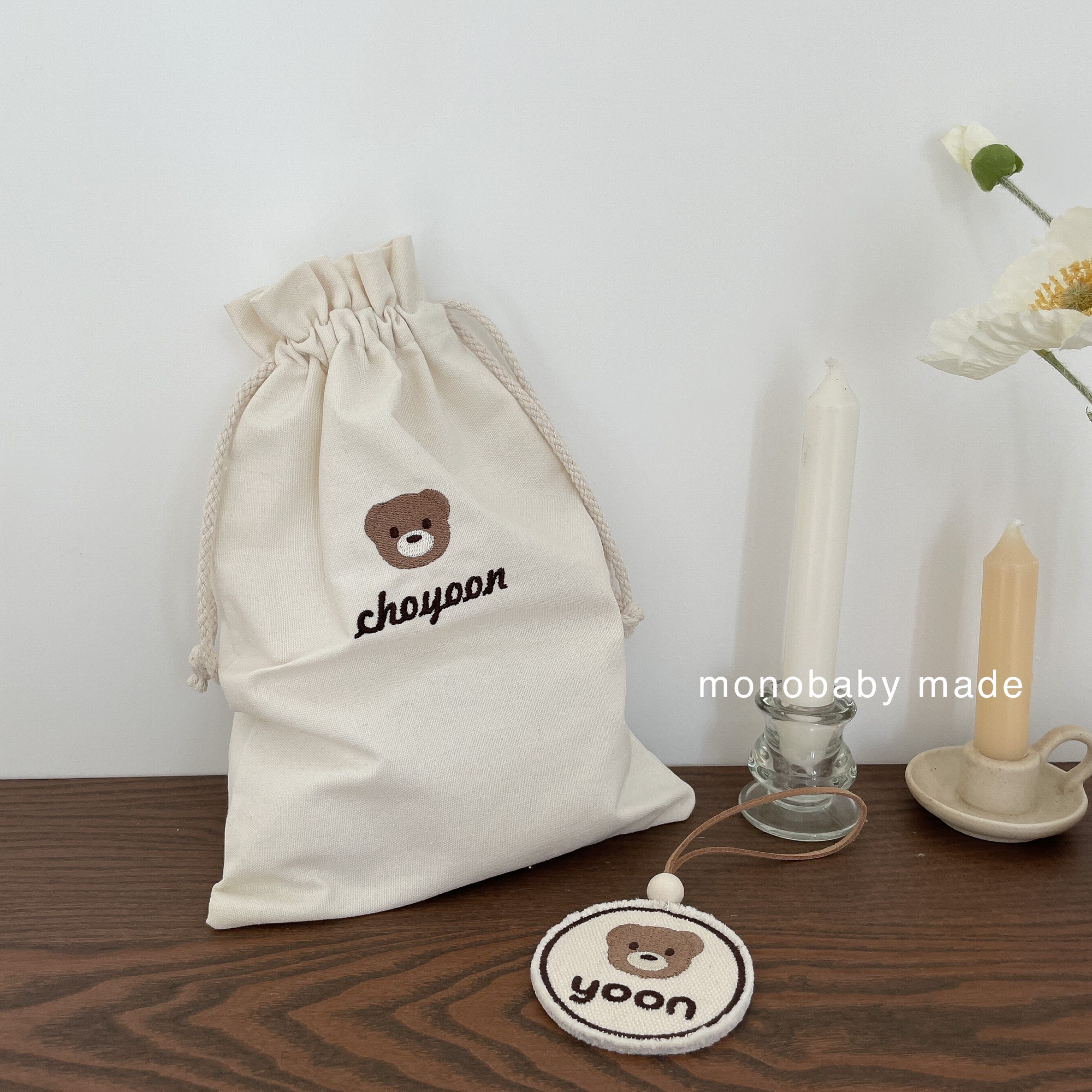 Monobaby custom name in bundle baby baby kindergarten clothes collection bag bag travel bag bag