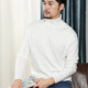 2025 spring and autumn new men's turtleneck bottoming shirt solid color loose sweater bottoming sweater pullover long-sleeved top