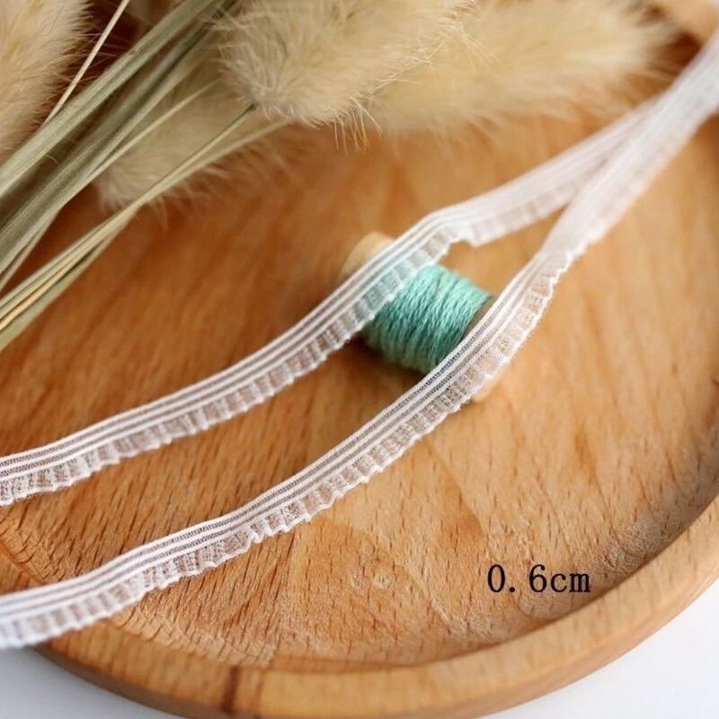 6mm Transparent Ruffled Edge German Craft Doll Clothes Lace Elastic Band Doll Clothing Accessories DIY Fabric Bjd Doll