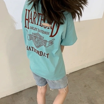 Personality niche design sense back hole half sleeve T-shirt female Korean version of summer loose Joker casual fashion jacket