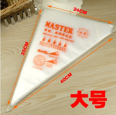 Thickened disposable large, medium and small size decorating bag squeezing bag cream cake decorating mouth bag 100 decorating mouth