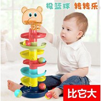 Baby puzzle fun track slippery ball tower turn music stack music early education toys childrens toys smart fun TT