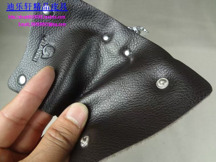 Ví da nam túi xách mới Lớp da bò mới mềm đa năng bằng thép không gỉ. hộp đựng chìa khóa