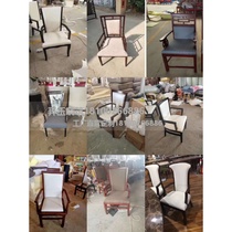 New Chinese Dining Chair Custom Hotel Dining Chair Dining Room Chair Solid Wood Or Iron Art Frame Change to cloth Factory Direct Sale