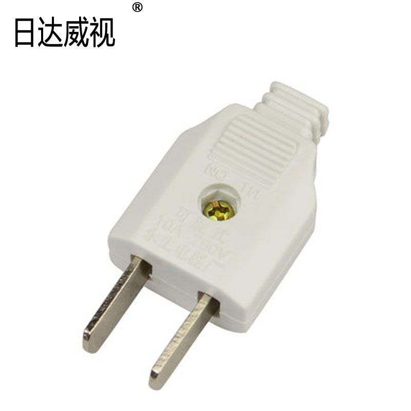 Sundaweview Two-footed plug monitoring power secondary flat foot plug centralized power supply power cord 220V Gonghead